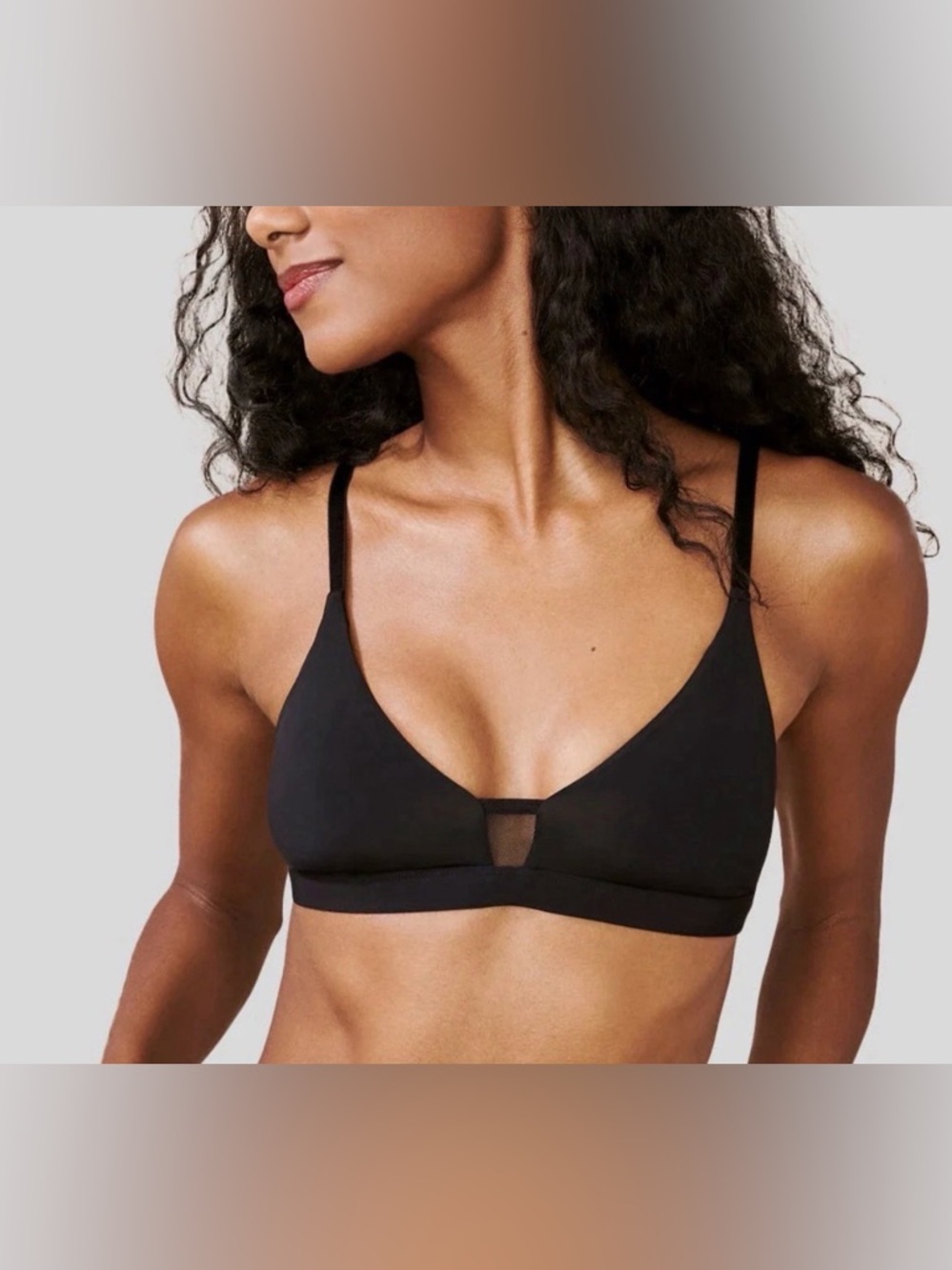 Pepper limitless Wireless Triangle Bralette in Black